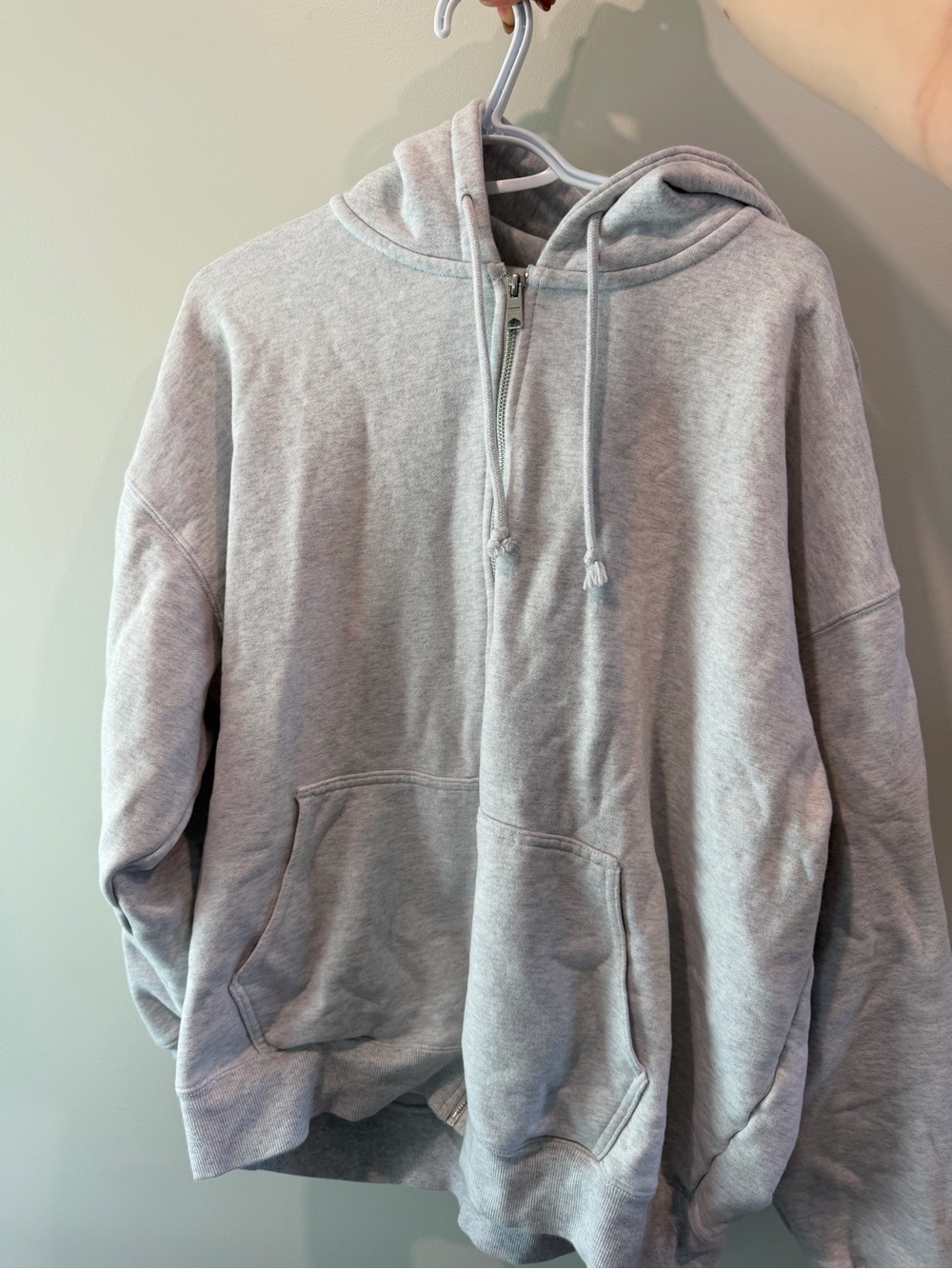 Garage Gray Half-Zip Hoodie Sweatshirt